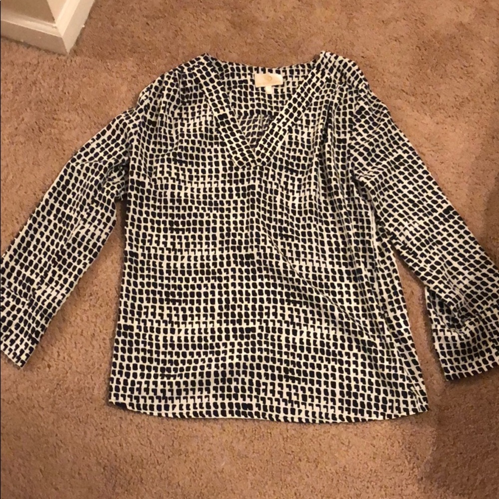 Black and white blouse